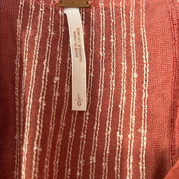 Free People Against All Odds Grommet Long Sleeve Balloon Sleeve Blouse L - Picture 4 of 5